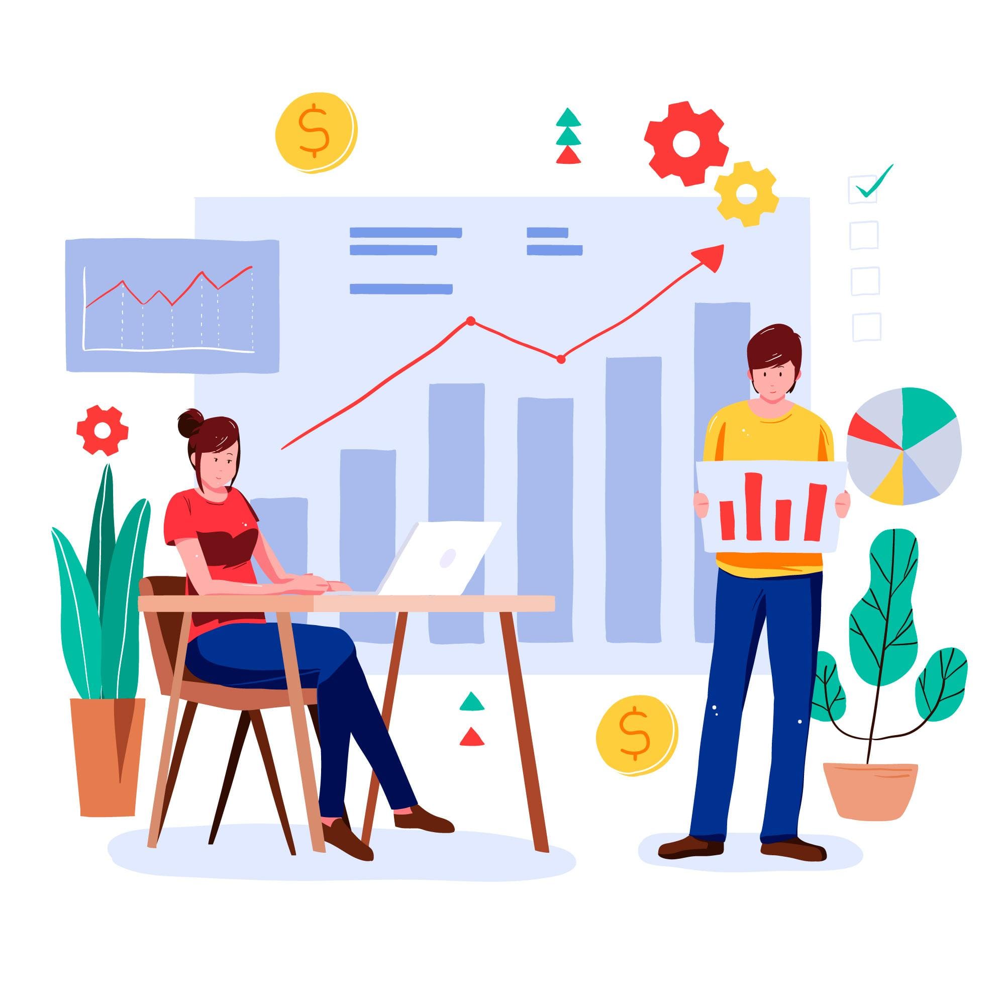 Person reviewing investment documents